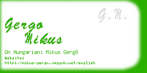 gergo mikus business card