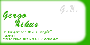 gergo mikus business card